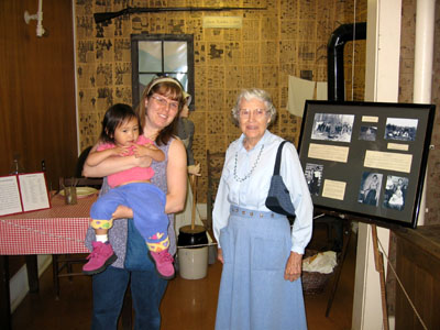 Mommy and her Great Aunt and Baby 1 at the same musem